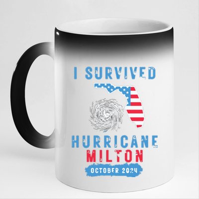 I Survived Hurricane Milton October 2024 Hurricane Milton Survior 11oz Black Color Changing Mug