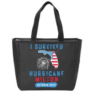 I Survived Hurricane Milton October 2024 Hurricane Milton Survior Zip Tote Bag