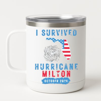 I Survived Hurricane Milton October 2024 Hurricane Milton Survior 12 oz Stainless Steel Tumbler Cup