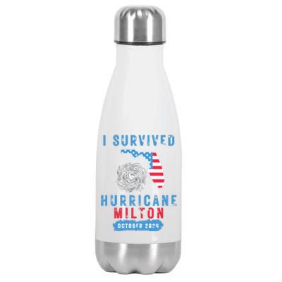 I Survived Hurricane Milton October 2024 Hurricane Milton Survior Stainless Steel Insulated Water Bottle