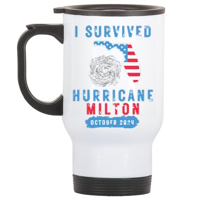 I Survived Hurricane Milton October 2024 Hurricane Milton Survior Stainless Steel Travel Mug