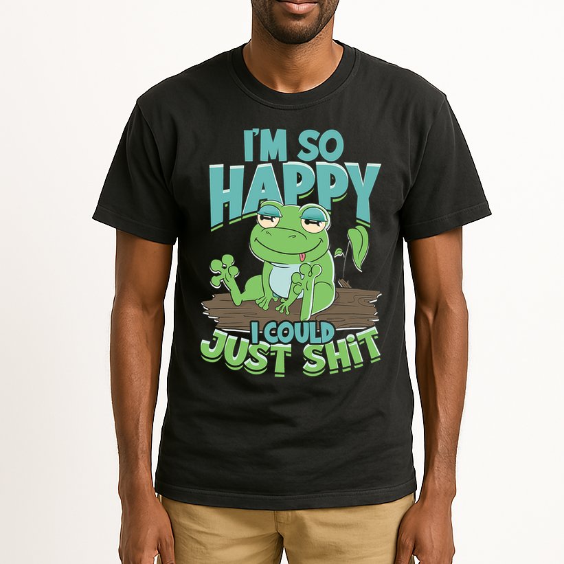 I'm So Happy I Could Just Shit Funny Frog Tall T-Shirt