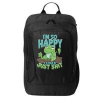 I'm So Happy I Could Just Shit Funny Frog City Backpack