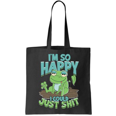 I'm So Happy I Could Just Shit Funny Frog Bag