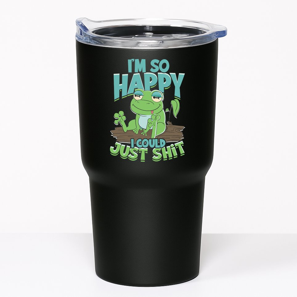 I'm So Happy I Could Just Shit Funny Frog Tumbler