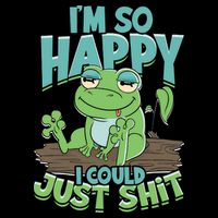 I'm So Happy I Could Just Shit Funny Frog Youth Performance Sprint T-Shirt