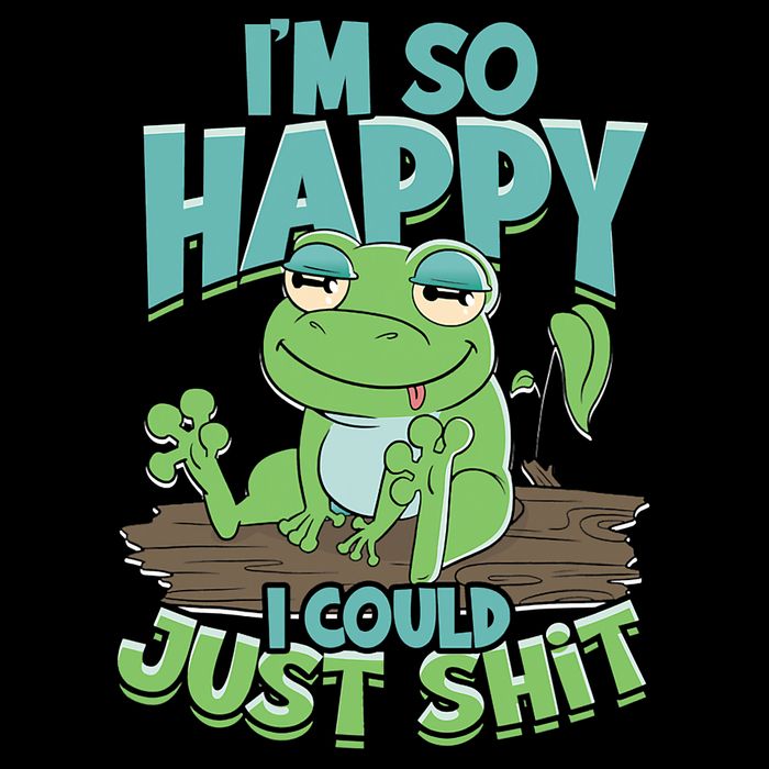 I'm So Happy I Could Just Shit Funny Frog Youth Performance Sprint T-Shirt
