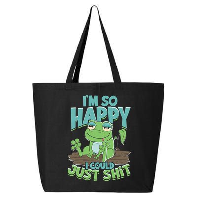 I'm So Happy I Could Just Shit Funny Frog 25L Jumbo Tote