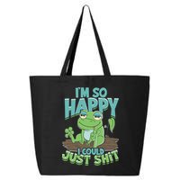 I'm So Happy I Could Just Shit Funny Frog 25L Jumbo Tote
