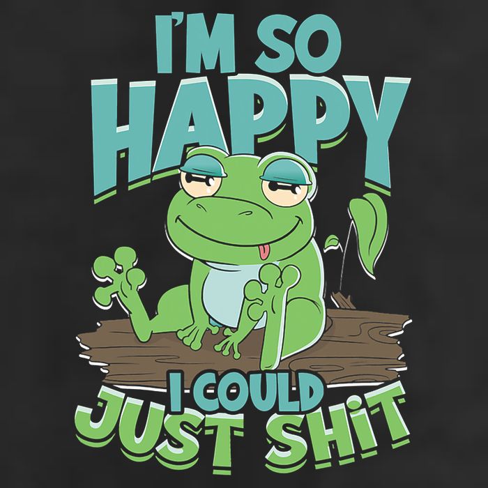 I'm So Happy I Could Just Shit Funny Frog 25L Jumbo Tote