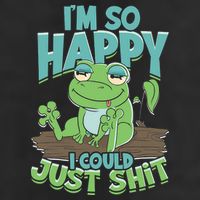 I'm So Happy I Could Just Shit Funny Frog Golf Towel
