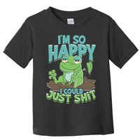 I'm So Happy I Could Just Shit Funny Frog Toddler T-Shirt