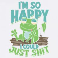 I'm So Happy I Could Just Shit Funny Frog Garment-Dyed Sweatshirt