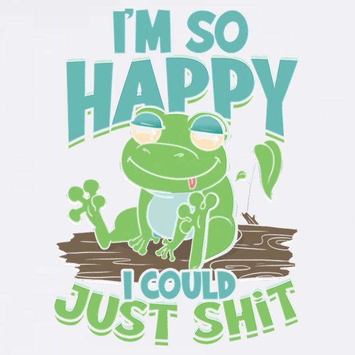 I'm So Happy I Could Just Shit Funny Frog Garment-Dyed Sweatshirt