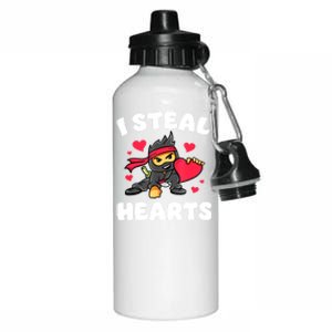 I Steal Hearts Ninja Valentines Day Aluminum Water Bottle