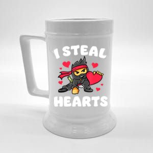 I Steal Hearts Ninja Valentines Day Beer Stein