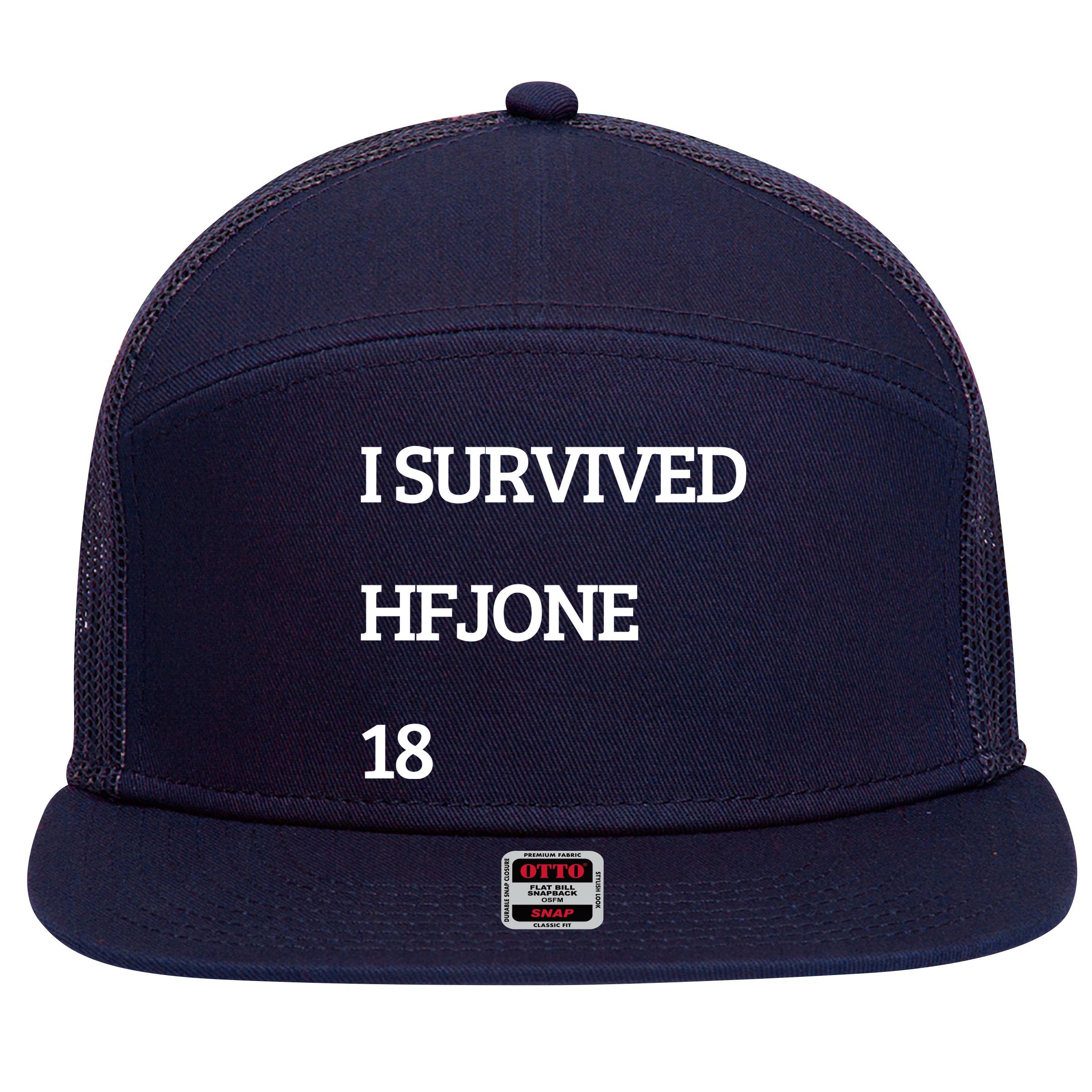 I Survive Hfjone 18 7 Panel Mesh Trucker Snapback Hat