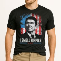 I Smell Hippies Retro American Flag Patriotic 4th Of July Cooling Performance Crew T-Shirt