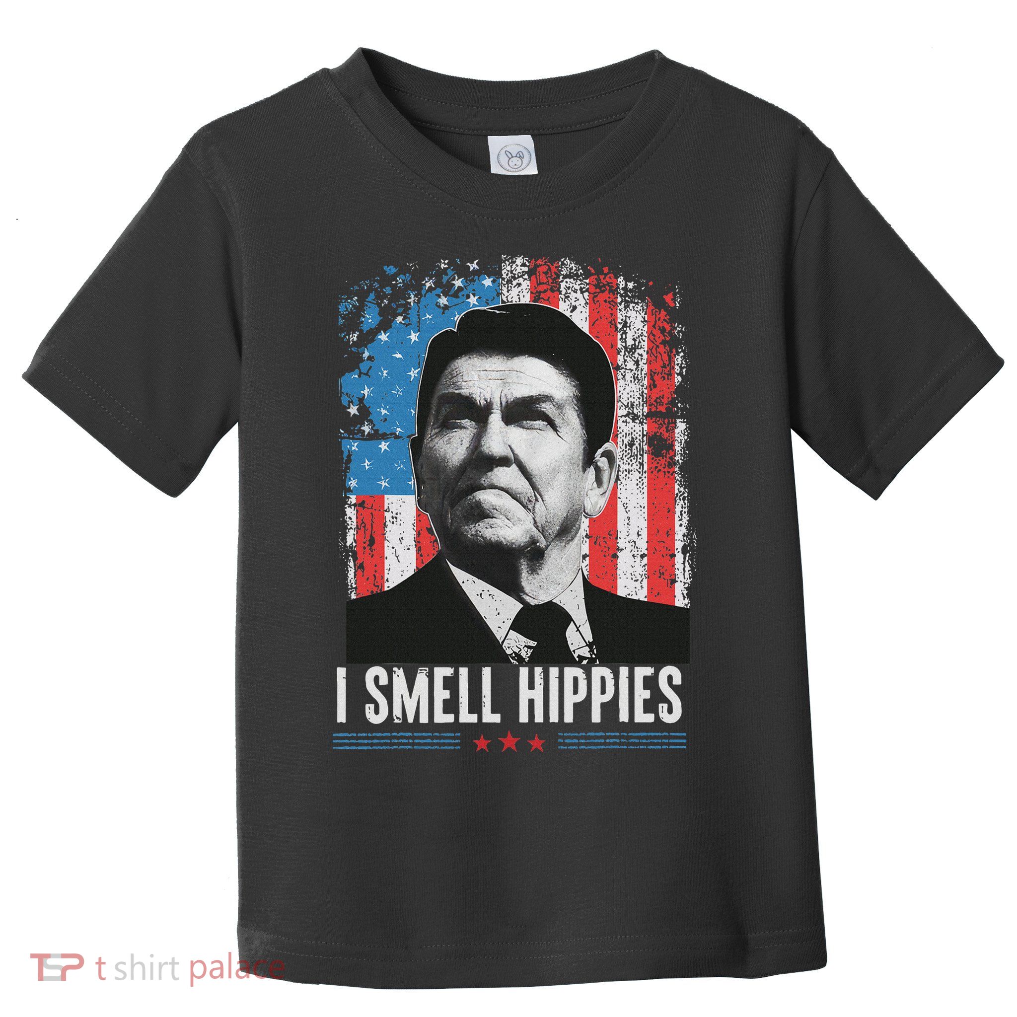 I Smell Hippies Retro American Flag Patriotic 4th Of July Toddler T-Shirt