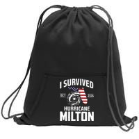 I Survived Hurricane Milton 2024 Hurricane Milton Survivor Sweatshirt Cinch Pack Bag