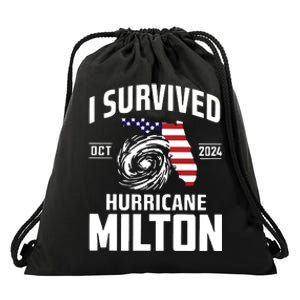 I Survived Hurricane Milton 2024 Hurricane Milton Survivor Drawstring Bag