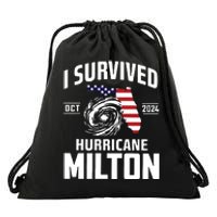 I Survived Hurricane Milton 2024 Hurricane Milton Survivor Drawstring Bag