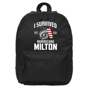 I Survived Hurricane Milton 2024 Hurricane Milton Survivor 16 in Basic Backpack