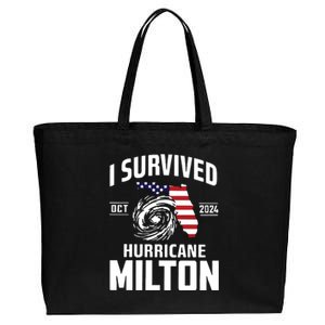 I Survived Hurricane Milton 2024 Hurricane Milton Survivor Cotton Canvas Jumbo Tote