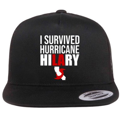I Survived Hurricane Hilary California LA Flat Bill Trucker Hat