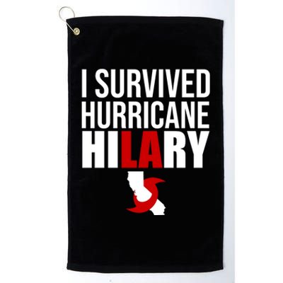 I Survived Hurricane Hilary California LA Platinum Collection Golf Towel