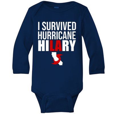 I Survived Hurricane Hilary California LA Baby Long Sleeve Bodysuit