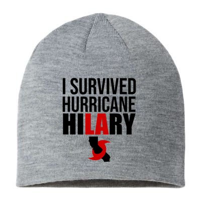 I Survived Hurricane Hilary California LA Sustainable Beanie