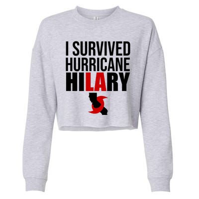 I Survived Hurricane Hilary California LA Cropped Pullover Crew