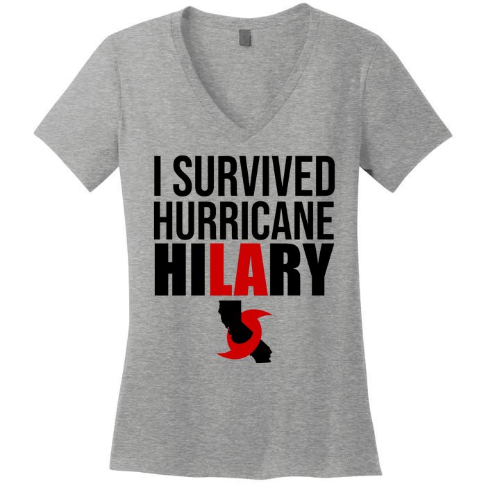 I Survived Hurricane Hilary California LA Women's V-Neck T-Shirt