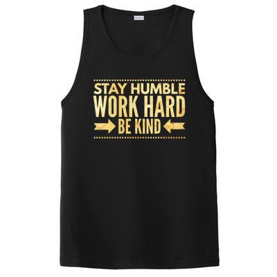 Inspirational Stay "Humble" Work Hard Be "Kind" Empowering Gift PosiCharge Competitor Tank