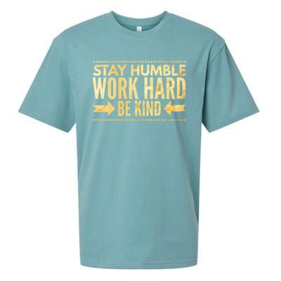 Inspirational Stay "Humble" Work Hard Be "Kind" Empowering Gift Sueded Cloud Jersey T-Shirt