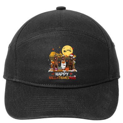 Irish Setter Happy Hallothanksmas Halloween Thanksgiving 7-Panel Snapback Hat