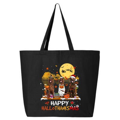 Irish Setter Happy Hallothanksmas Halloween Thanksgiving 25L Jumbo Tote