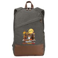 Irish Setter Happy Hallothanksmas Halloween Thanksgiving Cotton Canvas Backpack