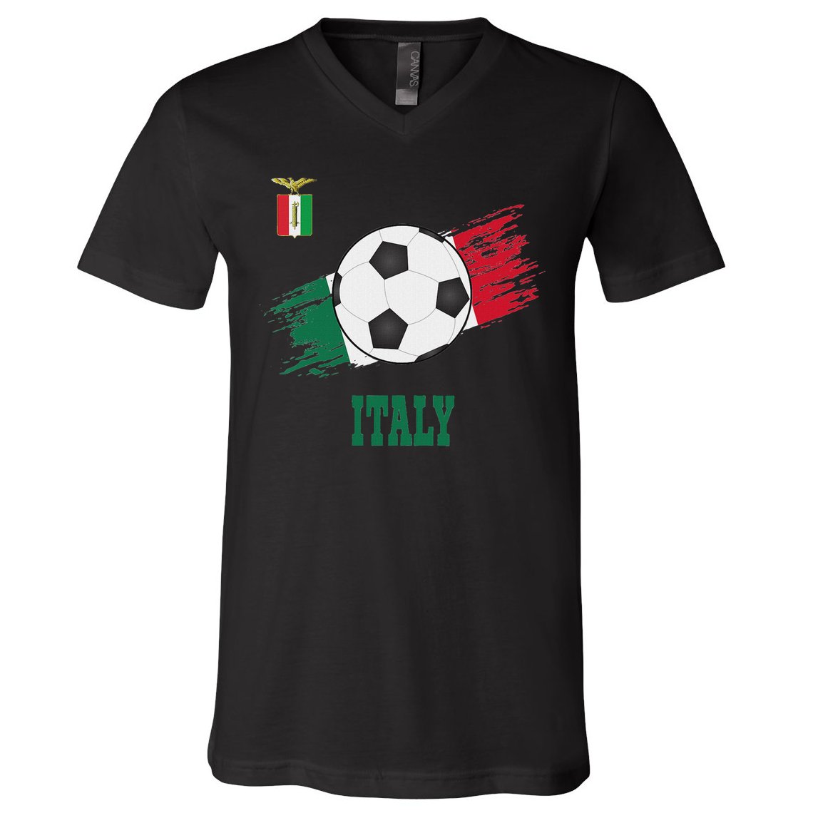Italy Soccer Italian Football Italia Futbol V-Neck T-Shirt
