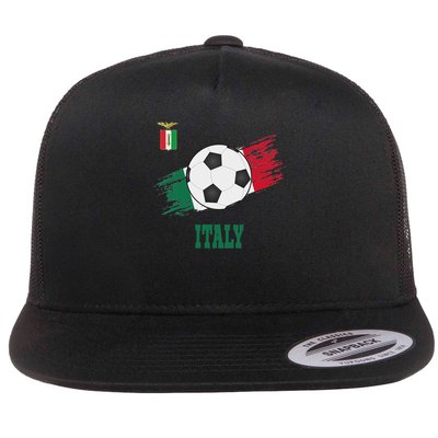 Italy Soccer Italian Football Italia Futbol Flatbill Hat