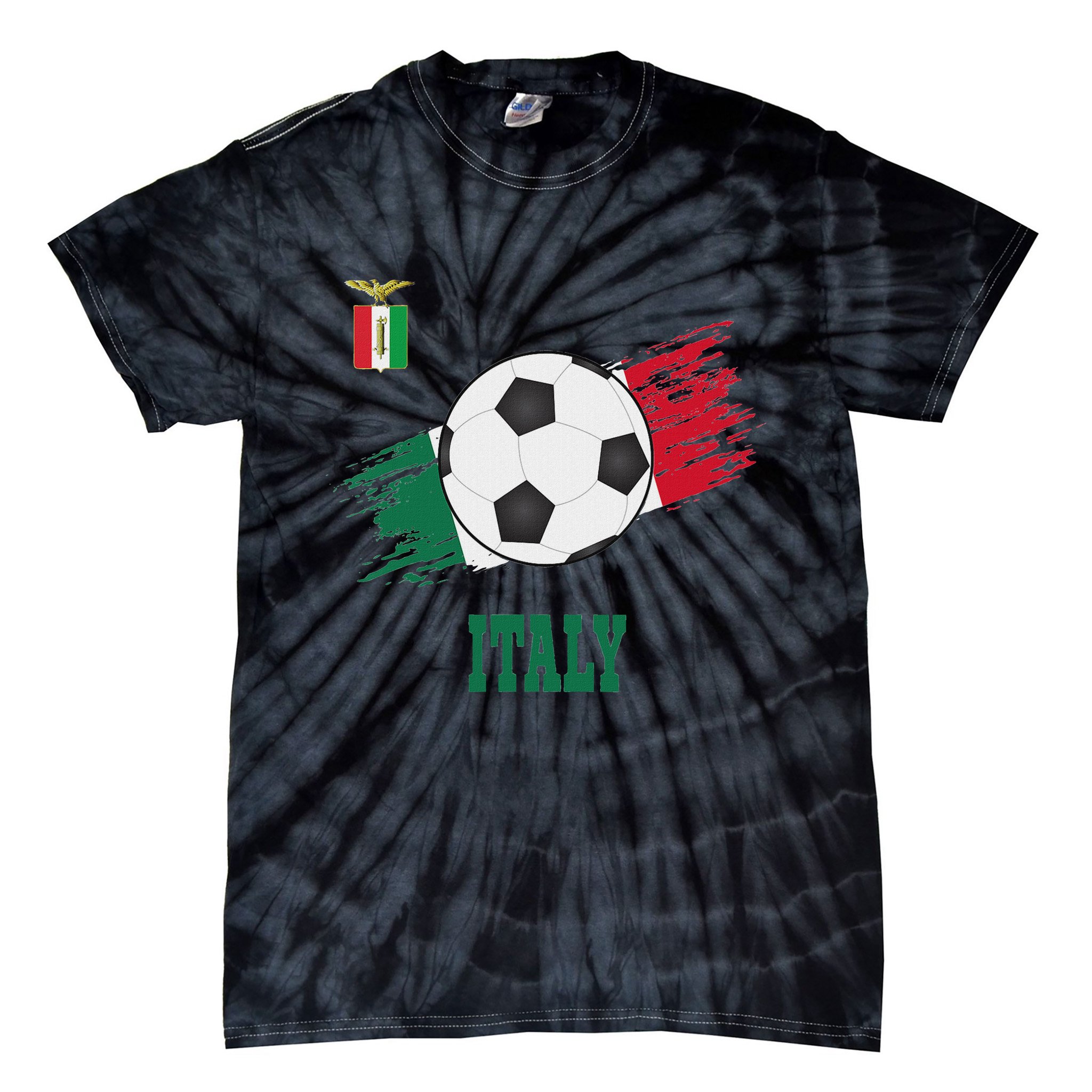 Italy Soccer Italian Football Italia Futbol Tie-Dye T-Shirt