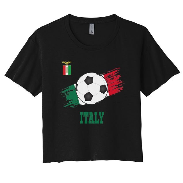 Italy Soccer Italian Football Italia Futbol Crop Top