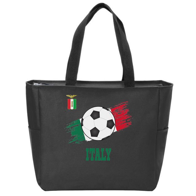 Italy Soccer Italian Football Italia Futbol Zip Tote Bag