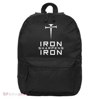 Iron Sharpens Iron Christian Faith Premium 16 in Basic Backpack