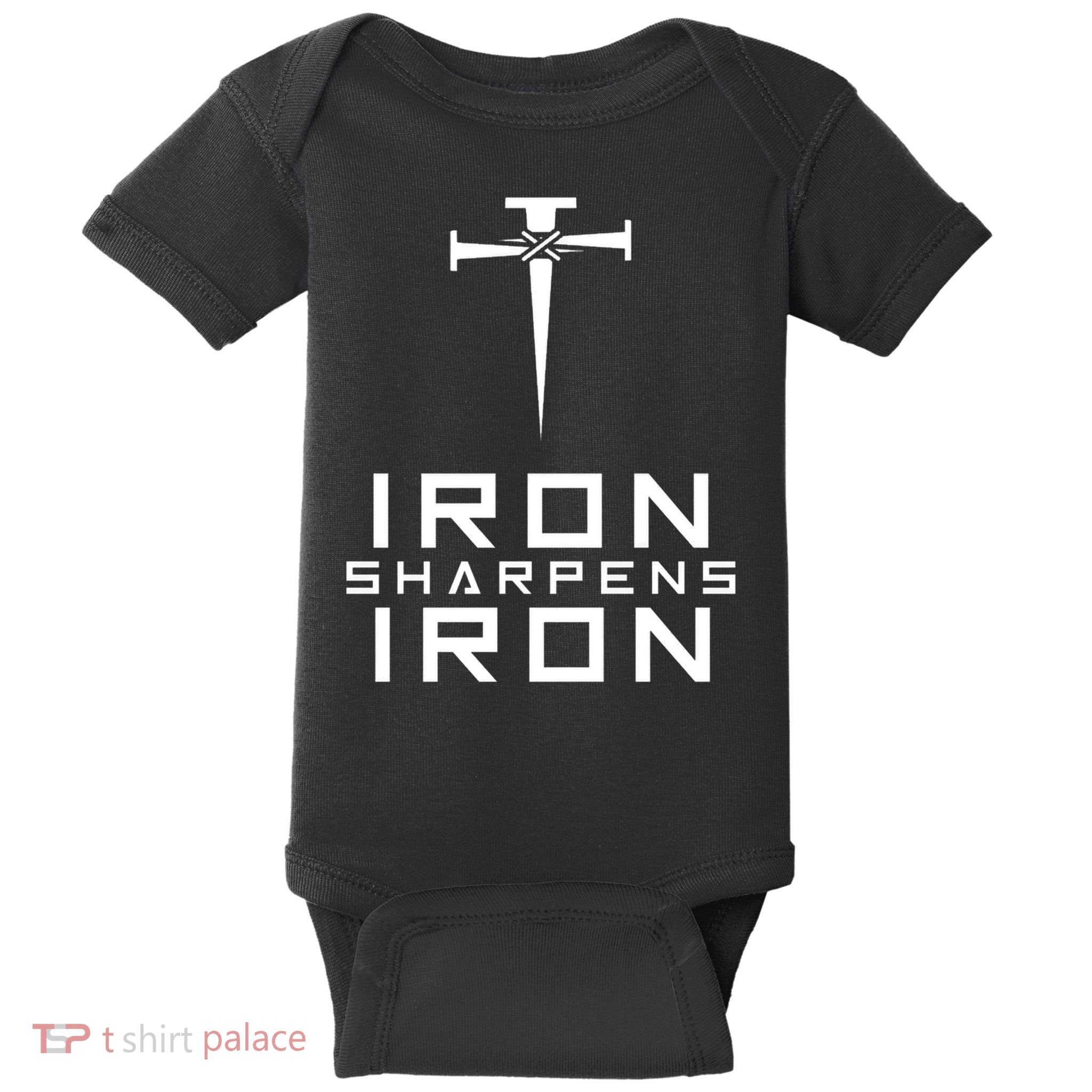 Iron Sharpens Iron Christian Faith Premium Baby Bodysuit