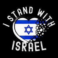 I Support Israel I Stand With Israel Heart Israeli Flag Cooling Performance Crew T-Shirt