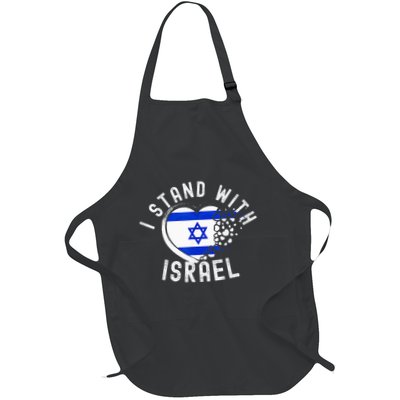 I Support Israel I Stand With Israel Heart Israeli Flag Apron