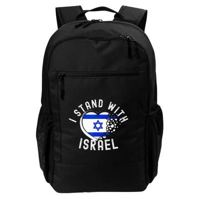 I Support Israel I Stand With Israel Heart Israeli Flag Backpack