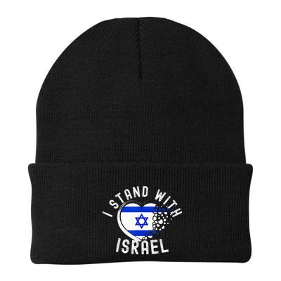 I Support Israel I Stand With Israel Heart Israeli Flag Beanie